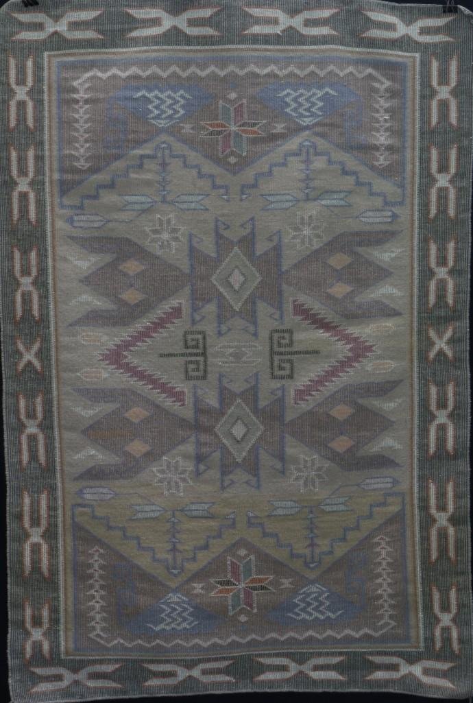 Navajo Teec Nos Pos-style raised outline rug (1 of 2)