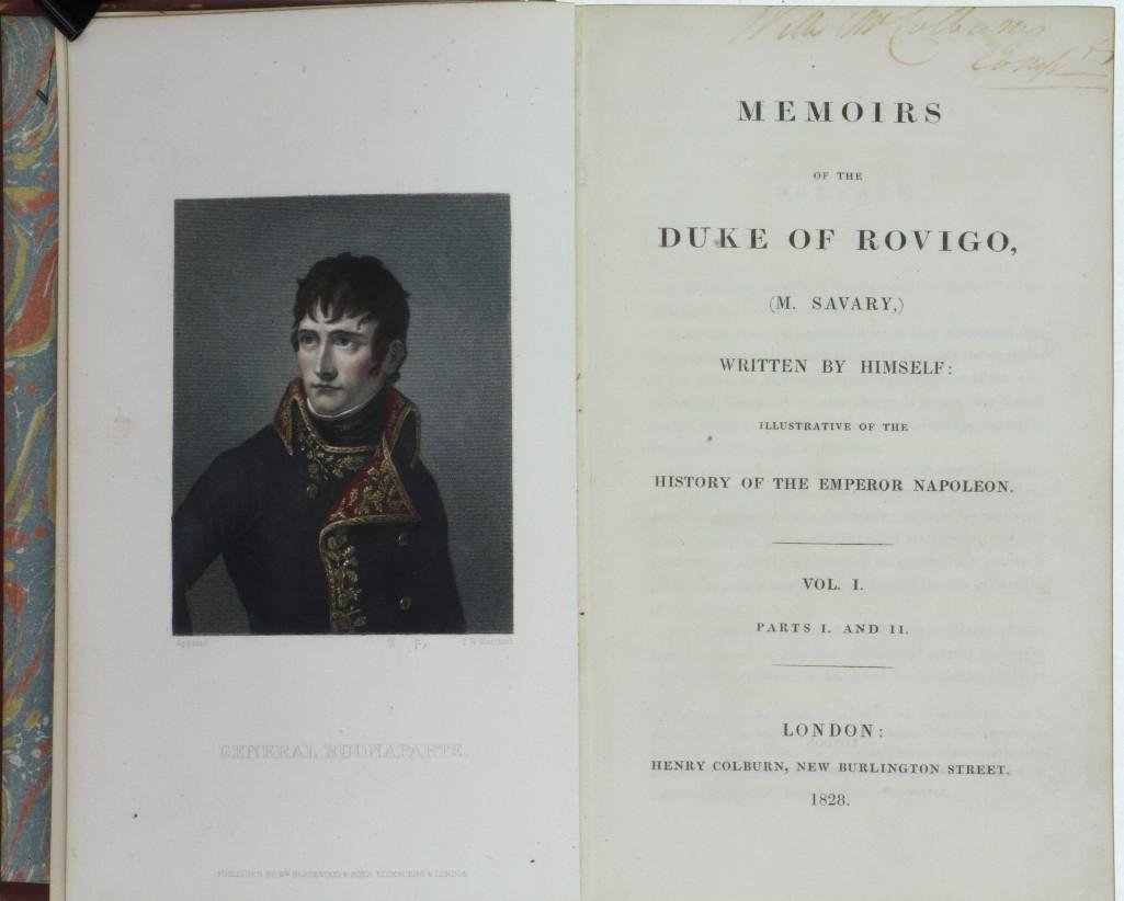 ROVIGO. Memoirs Duke of Rovigo. 1828. Extra illustrated (1 of 3)
