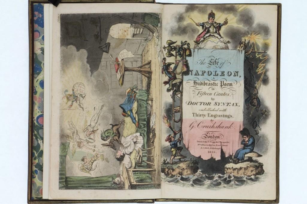 COMBE. The Life of Napoleon. 1815. by Cruikshank. (1 of 3)