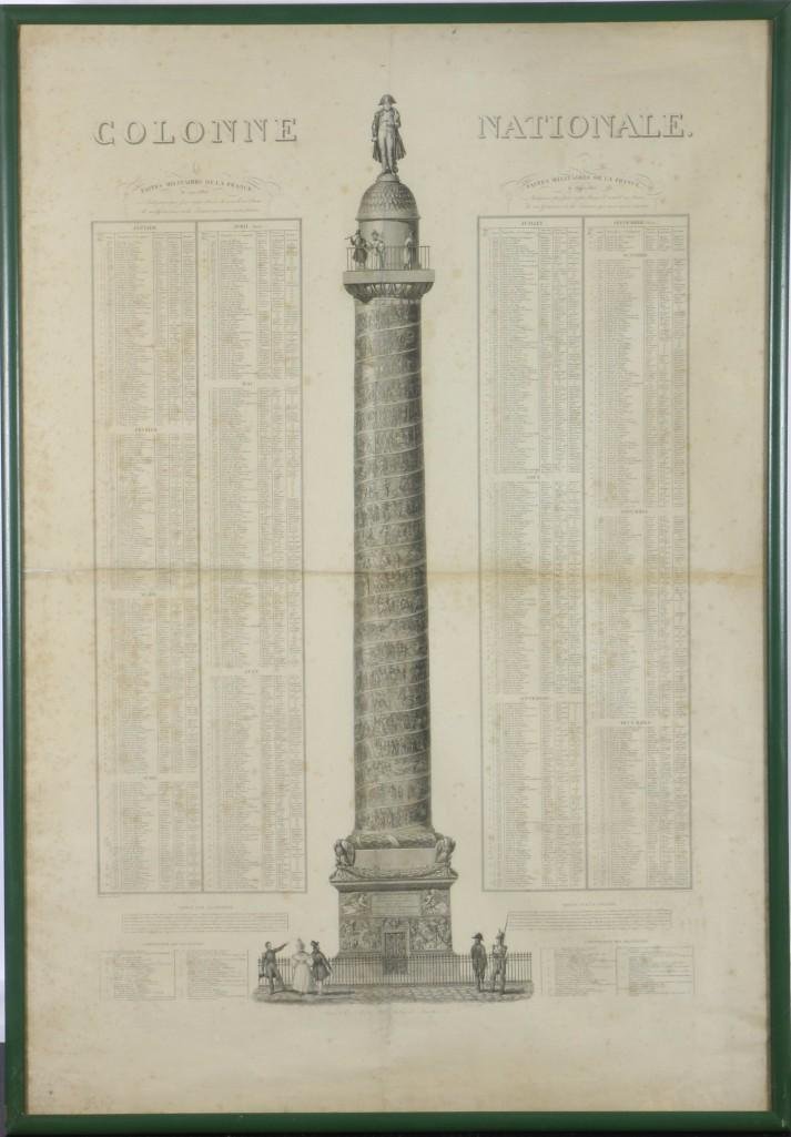 A 19TH CENTURY ENGRAVING OF COLONNE NATIONALE (1 of 4)