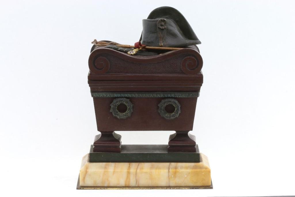 A NAPOLEONIC BRONZE BOX IN THE FORM OF NAPOLEONS TOMB (1 of 7)