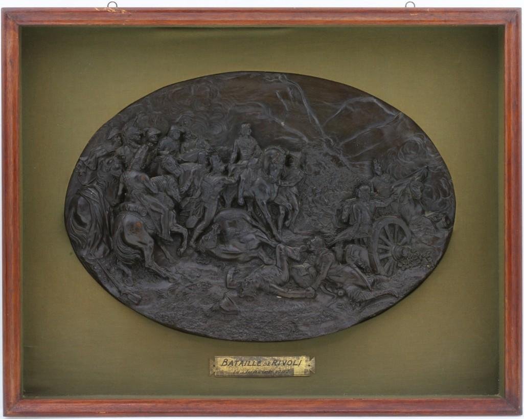 PAIR OF RELIEF PLAQUES OF NAPOLEONIC BATTLE SCENES (1 of 6)