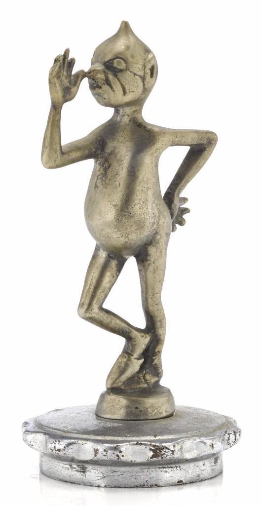 'COCK A SNOOT' MASCOT: Height: 6 1/2 inches Sy and Ronnie Margolis's eclectic collection features a wide range of hood or fender ornaments, from about 1909 to recent times. Most date from the 1920s and 1930s, with many from
