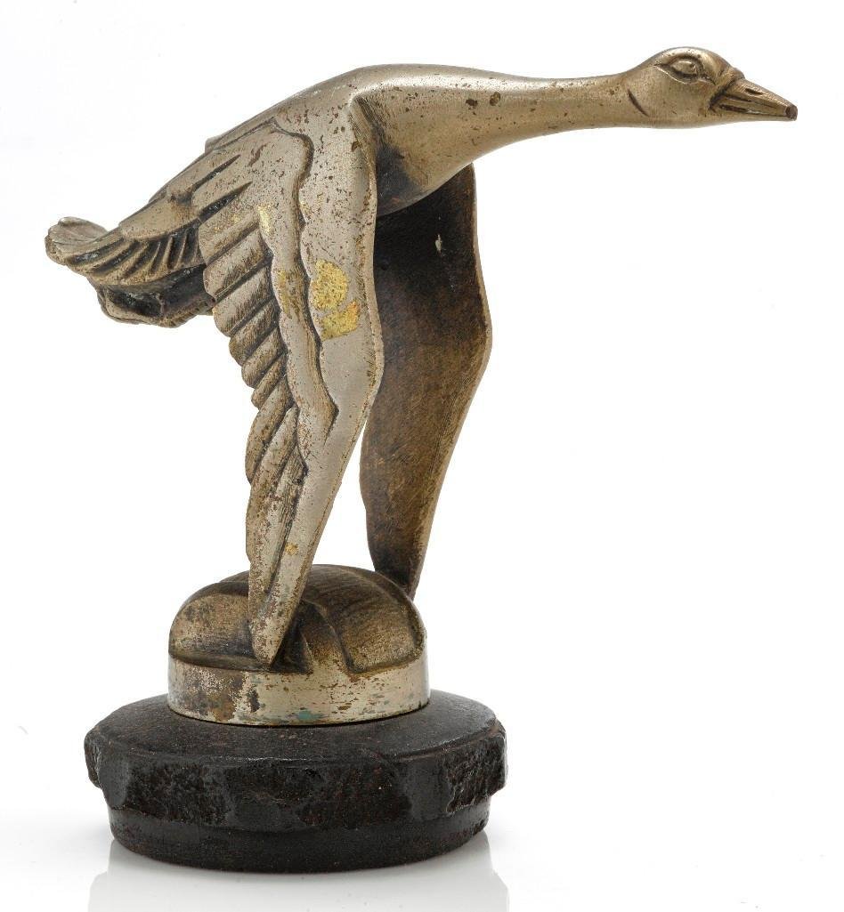 OIE SAUVAGE FRENCH MODEL A, 1930: 4249? number underneath Height: 5 1/2 inches Sy and Ronnie Margolis's eclectic collection features a wide range of hood or fender ornaments, from about 1909 to recent times. Most date from the 1920s a