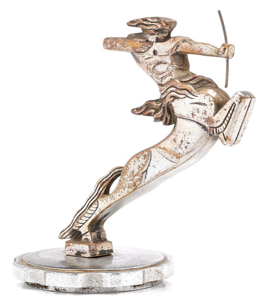 UNIC MASCOT: Height: 5 1/2 inches Sy and Ronnie Margolis's eclectic collection features a wide range of hood or fender ornaments, from about 1909 to recent times. Most date from the 1920s and 1930s, with many from