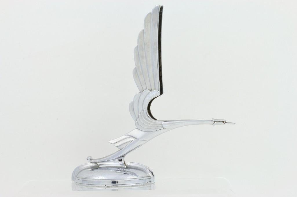 CADILLAC MASCOT, 1930-1932: Height: 8 1/4 inches Sy and Ronnie Margolis's eclectic collection features a wide range of hood or fender ornaments, from about 1909 to recent times. Most date from the 1920s and 1930s, with many from