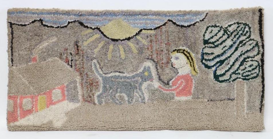 AMERICAN PATCHWORK COTTON QUILT & RAG RUG (1 of 4)