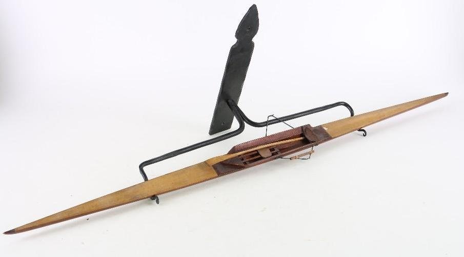 WOOD AND METAL MODEL OF ROWING SCULL (1 of 1)