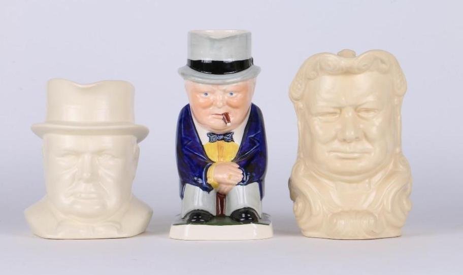 THREE WINSTON CHURCHILL TOBY JUGS (1 of 7)