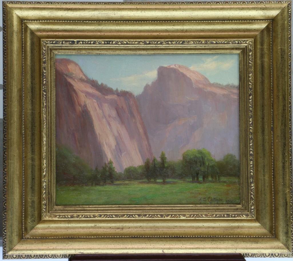 Alice Chittenden (1859 - 1944) "California Landscape": Artist: Alice Chittenden (1859 - 1944) Signature: Size: 10" x 12" (Image) &nbs