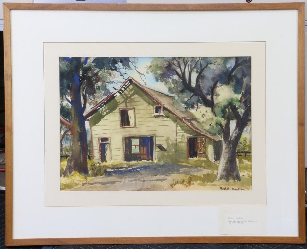 Rachel Bentley (1894 -1991) "Scenes of San Mateo County: Artist: Rachel Bentley (1894 - 1991) Signature: