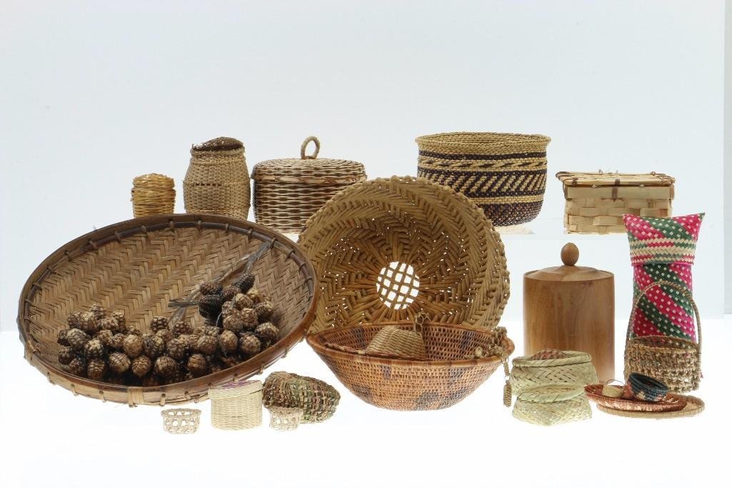 COLLECTION OF ETHNOGRAPHIC BASKETRY ITEMS (1 of 3)