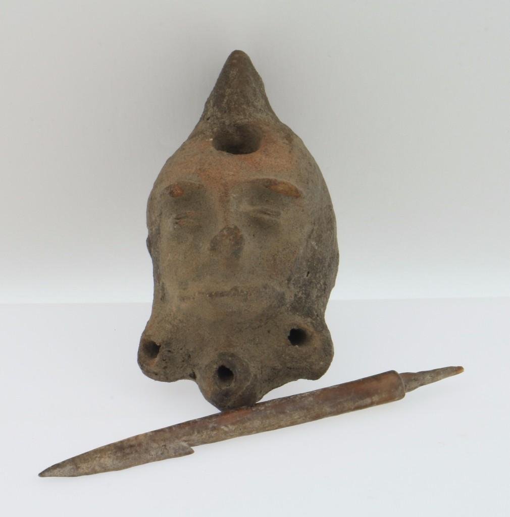 ALASKAN ESKIMO FOSSILIZED IVORY SPEAR POINT ALONG WITH (1 of 6)