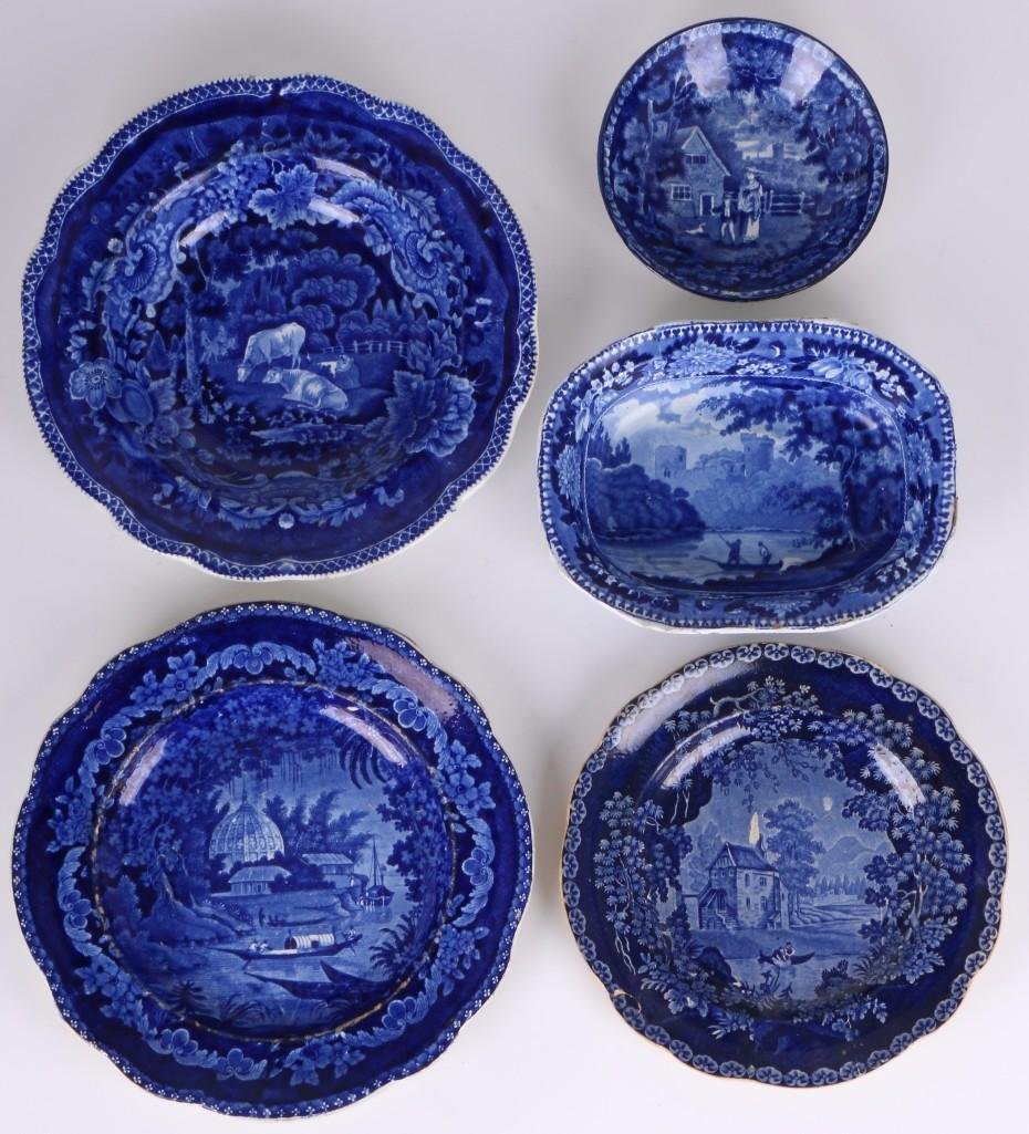 5 ADAMS STAFFORDSHIRE BLUE & WHITE TRANSFER PRINTED (1 of 10)