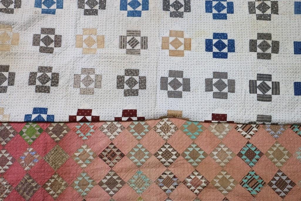 TWO AMERICAN PIECED COTTON QUILTS (1 of 10)