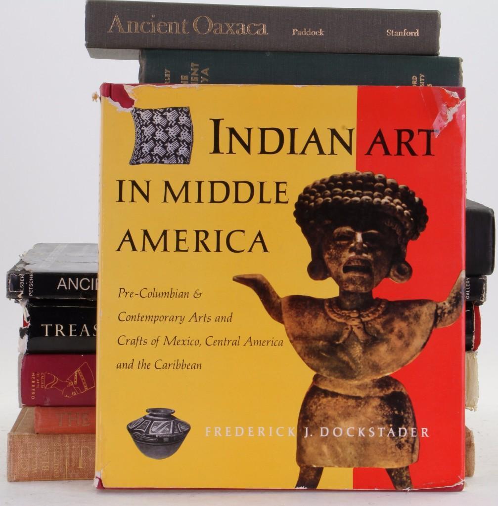 Eleven books on pre-Columbian art: Ancient Oaxaca, 1970, John Paddock, editor; Pre-Columbian Art - Robert Woods Bliss Collection, 1957, S.K. Lothrop, W.F. Foshag and Joy Mahler; The Art of Ancient Mexico, 1954, Franz Feuchtwanger; Cuar