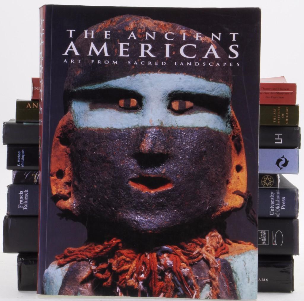 Nine books on pre-Columbian art: The Smoking Gods, 1978, Francis Robicsek; Teotihuacan - Art from the City of the Gods, 1993, Kathleen Berrin and Esther Pasztory, editors; Ancient West Mexico - Art and Archaeology of the Unknown Past