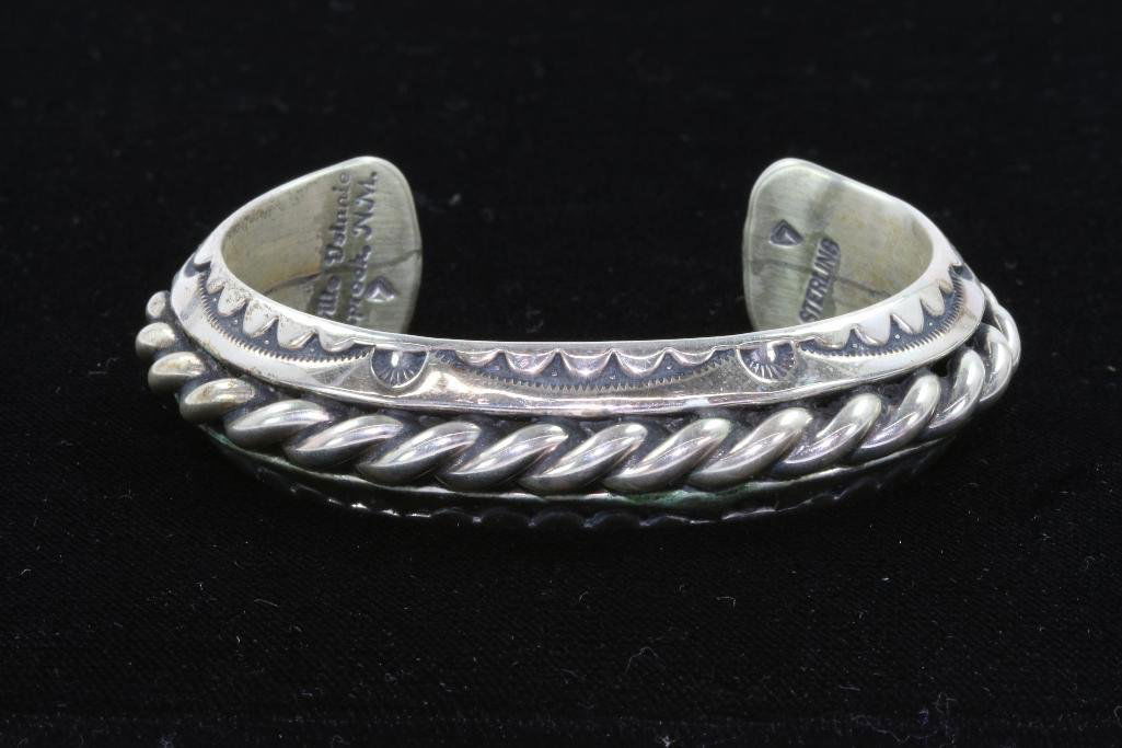 NATIVE AMERICAN CUFF BRACELET STERLING SILVER (1 of 3)