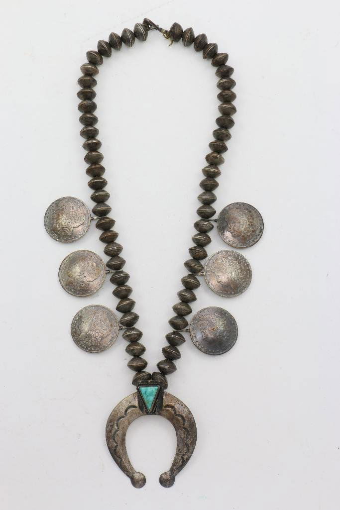 SOUTHWEST COIN SQUASH BLOSSOM NECKLACE (1 of 3)