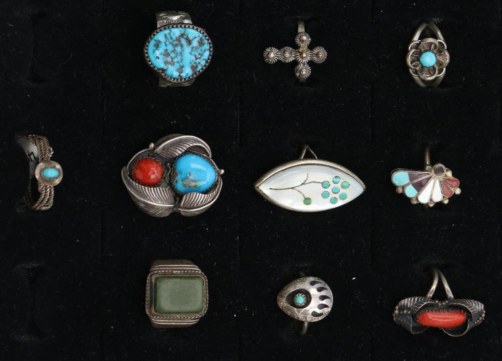 NATIVE AMERICAN TURQUOISE RINGS (1 of 1)