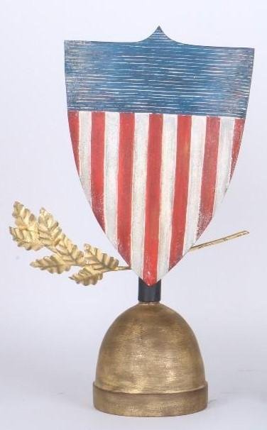 STARS & STRIPES GILT WOOD AND METAL, K. WILLIAM KAUTZ: STARS AND STRIPES CARVED, PAINTED, GILT WOOD AND METAL. SIGN