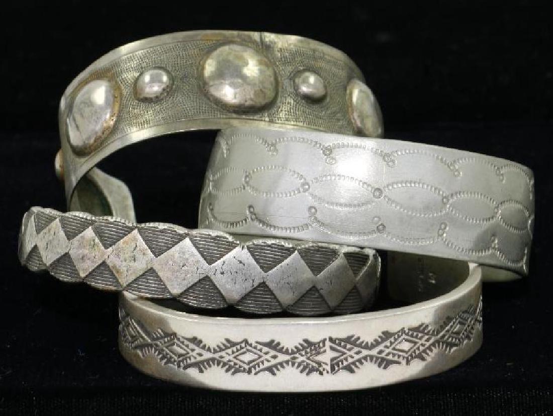 SOUTHWEST SILVER CUFF BRACELETS (1 of 5)