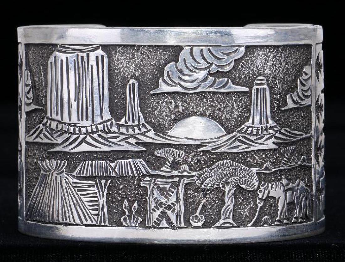 SOUTHWEST STERLING CUFF BRACELET (1 of 8)