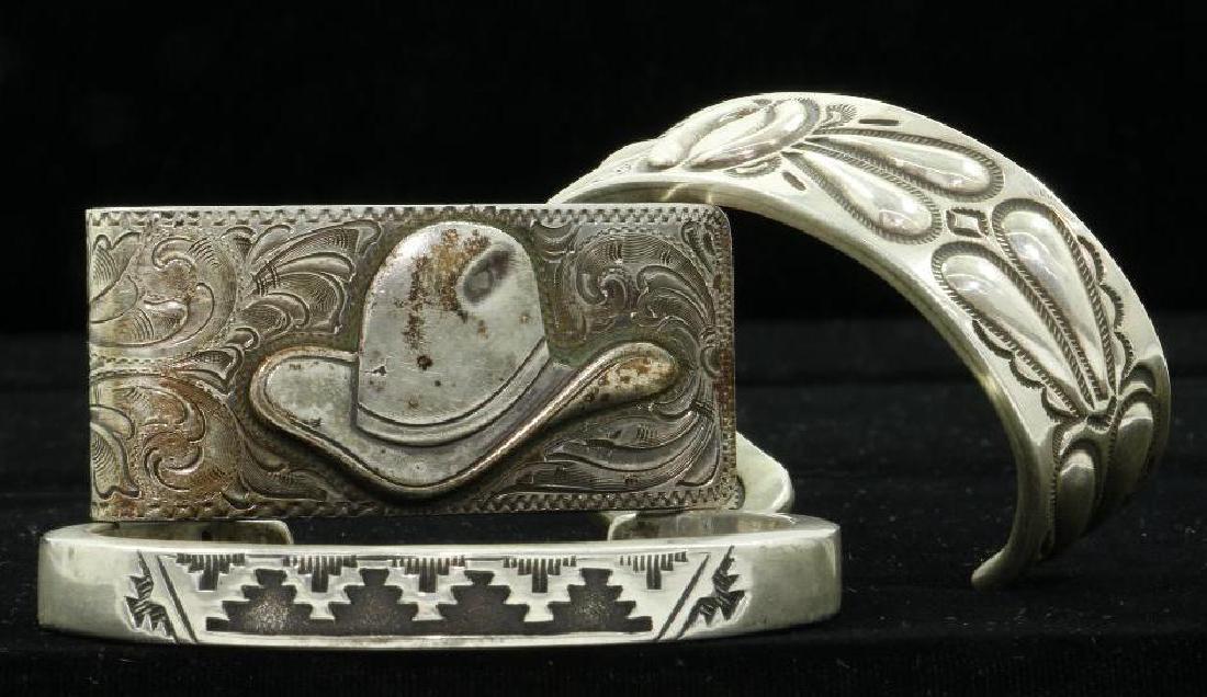 SOUTHWEST SILVER CUFF BRACELETS (1 of 4)
