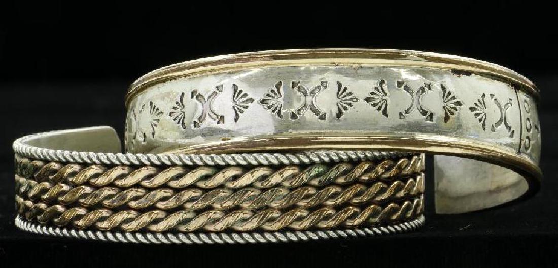 SOUTHWEST GOLD & SILVER CUFF BRACELETS (1 of 4)