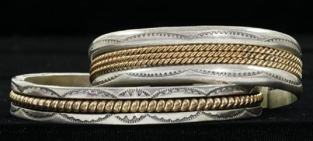 SOUTHWEST GOLD & SILVER CUFF BRACELETS (1 of 4)