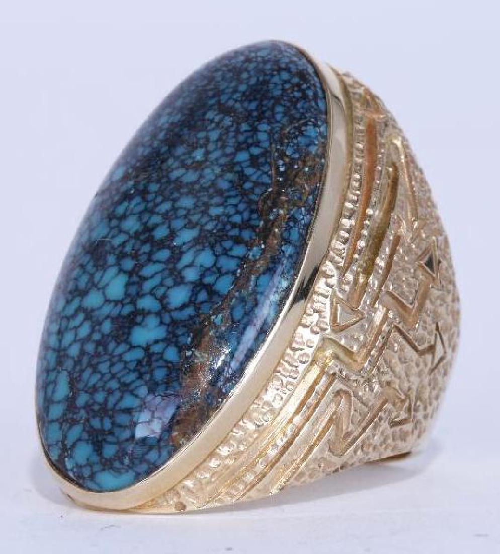 SOUTHWEST TURQUOISE GOLD RING (1 of 4)