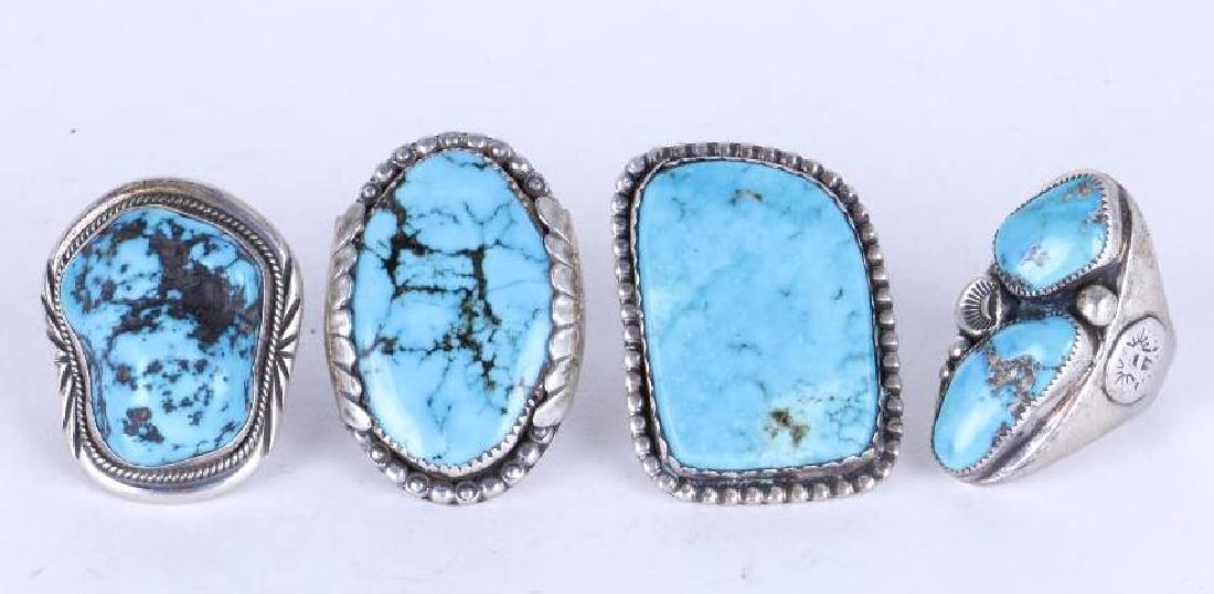 SOUTHWEST TURQUOISE SILVER RINGS (1 of 2)