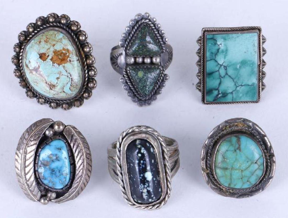 SOUTHWEST TURQUOISE SILVER RINGS (1 of 2)