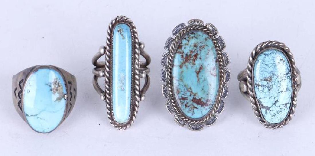 SOUTHWEST TURQUOISE SILVER RINGS (1 of 2)
