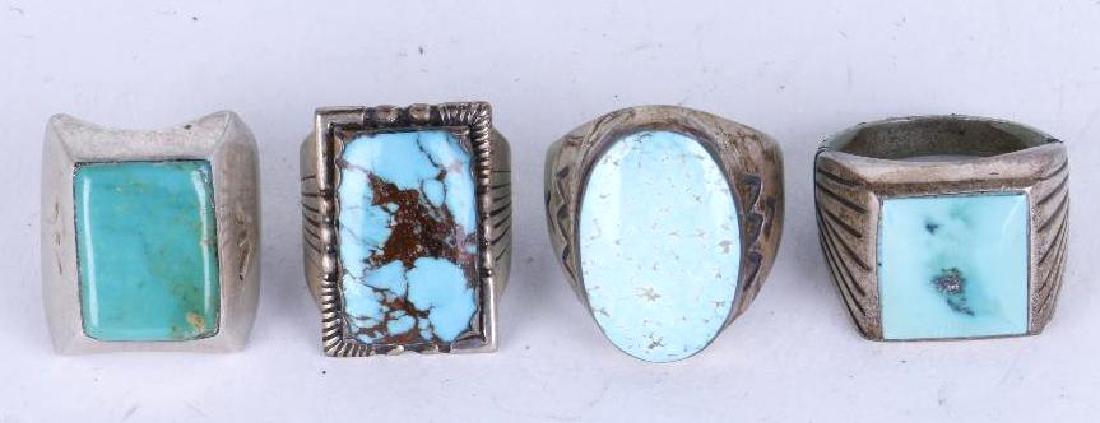 SOUTHWEST TURQUOISE SILVER RINGS (1 of 2)
