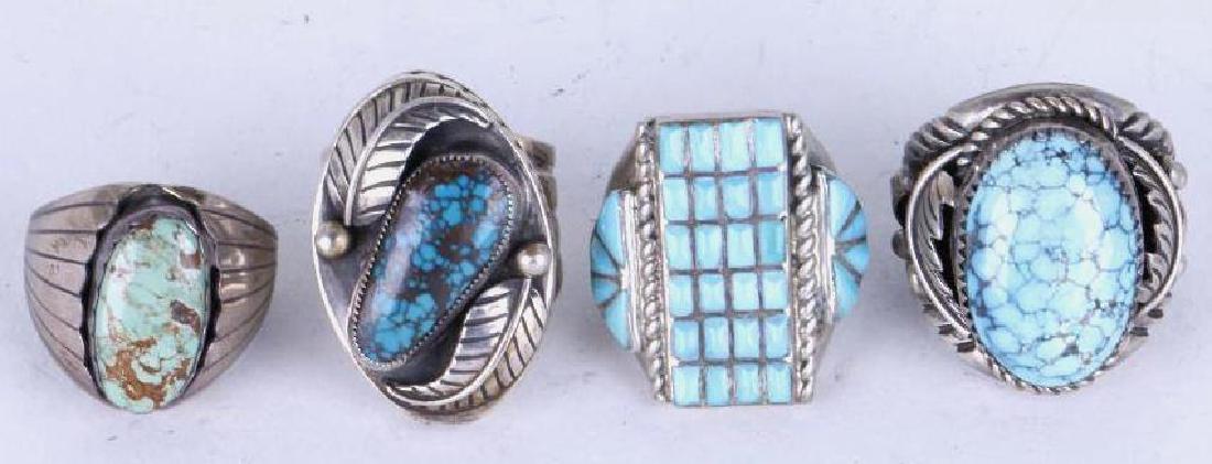 SOUTHWEST TURQUOISE SILVER RINGS (1 of 2)