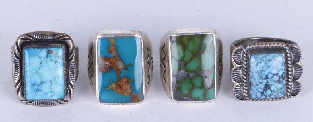 SOUTHWEST TURQUOISE SILVER RINGS (1 of 2)
