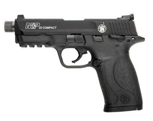 SMITH AND WESSON M&P22 COMPACT SUPPRESSOR READY 22 LR: SM10199 PRODUCT DETAILS ·FAMILY:M&P Series ·MODEL:M&P22 Compact Suppressor Ready ·TYPE:Semi-Auto Pistol ·ACTION:Single Action ·FINISH:Black ·STOCK/FRAME:Polymer Frame ·STOCK/GRIPS:Black Polymer