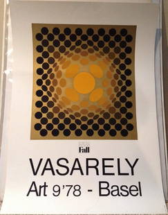 VICTOR VASARELY - (1906-1997) Hungarian - Screenprint: Artist: Victor Vasarely (1906-1997) Title: Edition George Fall, 1978 Dimension: 37 ½ “ x 26 ½” Type: Screenprint Printer: Silium Paris Conditinon: VG/Exc