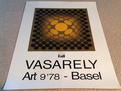 Victor Vasarely (1906-1997) Hungarian - Screenprint: Artist: Victor Vasarely Title: Edition George Fall, 1978 Type: Screenprint Printer: Silium Paris Dimension: 37 ½” x 26 ½” Condition: VG/EXC