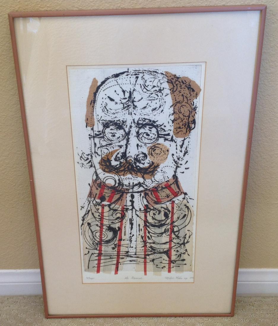 Misch Kohn -: Artist: Misch Kohn (1916 - 2013 ) American Title: The General Dimensions: Framed: 25 1/4 x 16 1/4 Site: 18 x 9 1/4 Print in excellent condition, great color! Frame - vintage , few scratches. Label Ver