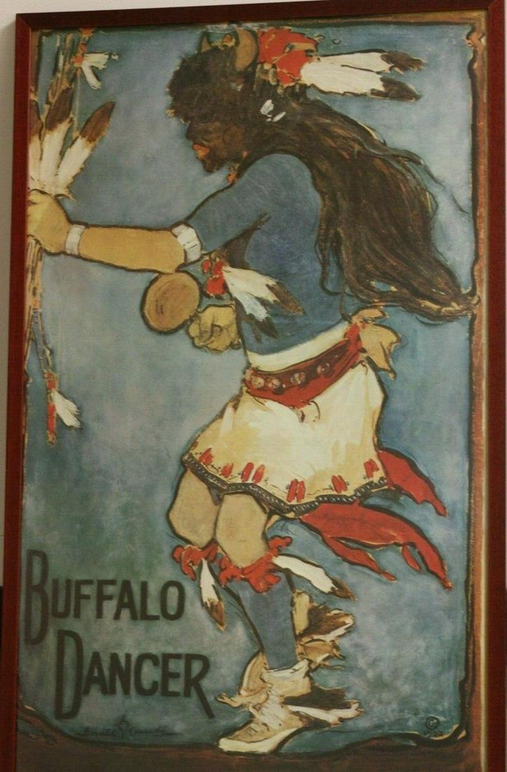Buffalo Dancer Framed Original Painting Print by Gerald (1 of 2)