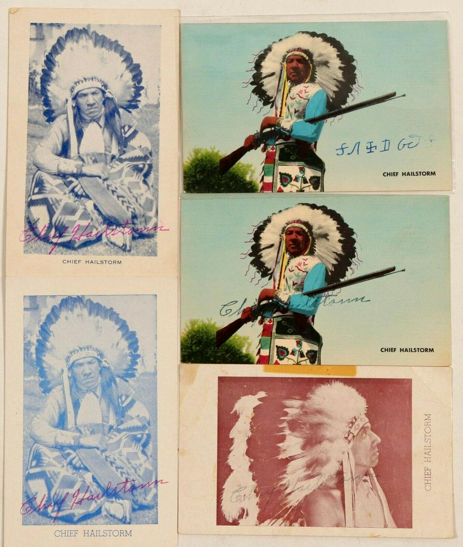 Signed Postcards of Cherokee Chief Hailstorm & two (1 of 1)