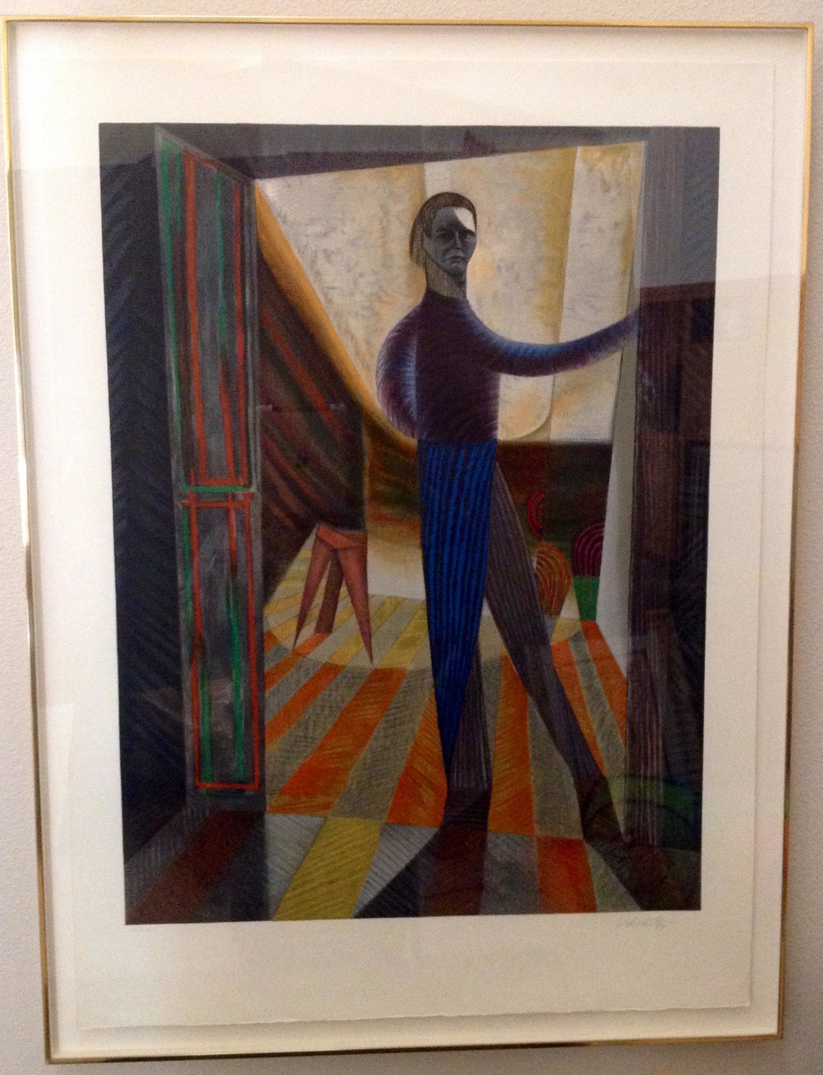 Victor Vasarely - VERY SCARCE Lithograph: Victor Vasarely (1906-1997) Iconic Vasarely..... Genius Title: STUDIO -VERY SCARCE PRINT (the only one I have seen in 40 years) Color Lithograph Signed: yes, in pencil Edition: 250 Image site: 32 1/2"