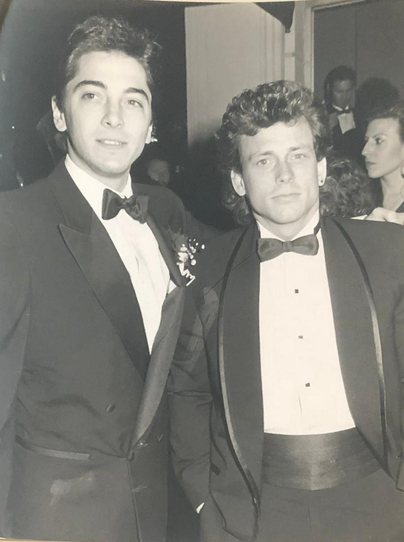 Willie Aames and Scott Baio at the Palace in Hollywood: Taken Jan 14, 1987 by noted photographer Janet Gough w/ photographer stamp and description verso. 9x7 on Kodak paper.