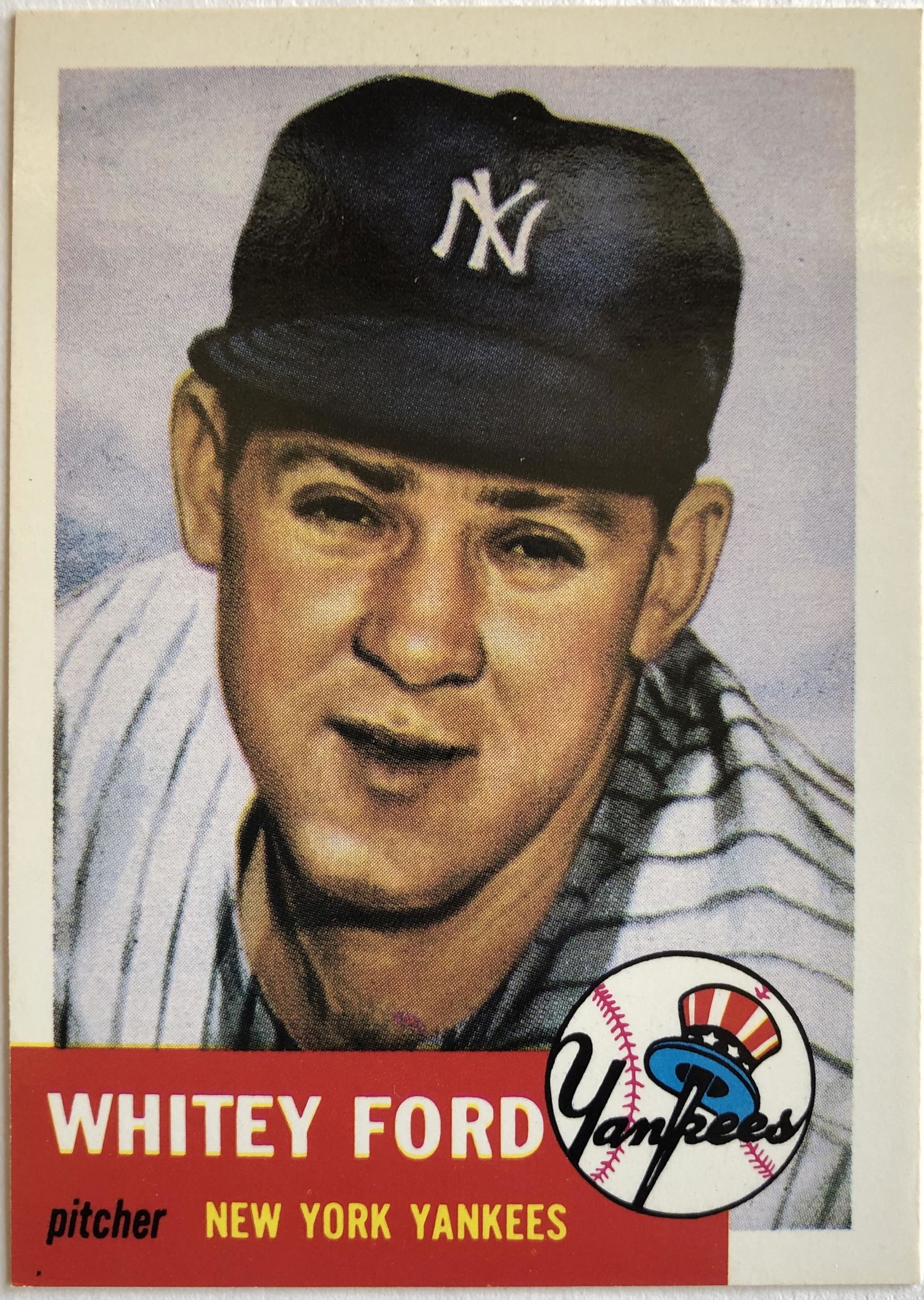 Whitey Ford - Topps #207: Whitey Ford - Topps # 207 Baseball Archives 1953 Series Red Sox