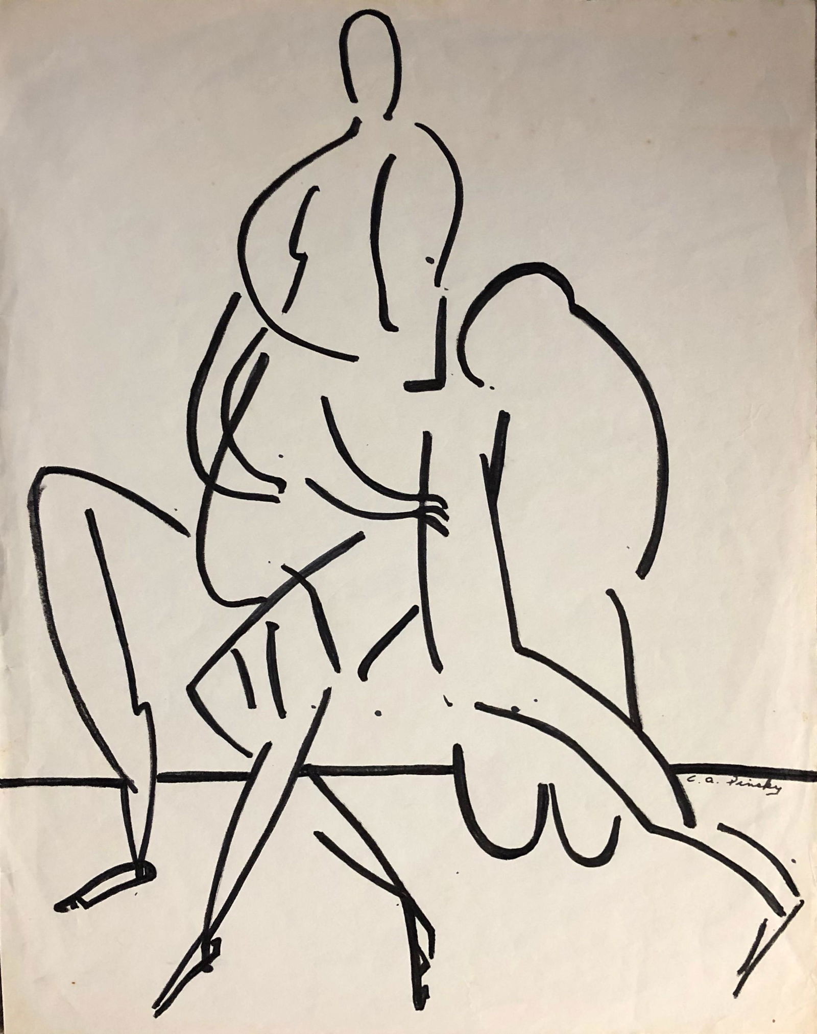 Carol Pinsky -Mid Century Painting (1 of 2)