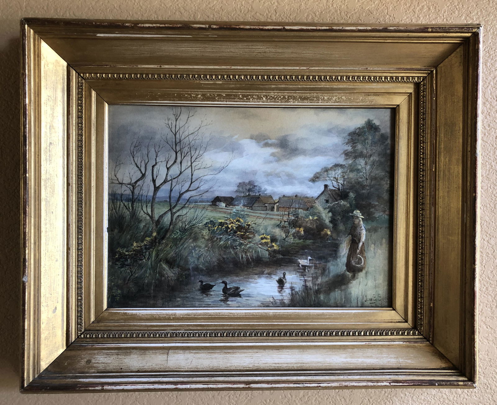 Jane Elizabeth Spindler - 1884 Watercolor (1 of 5)