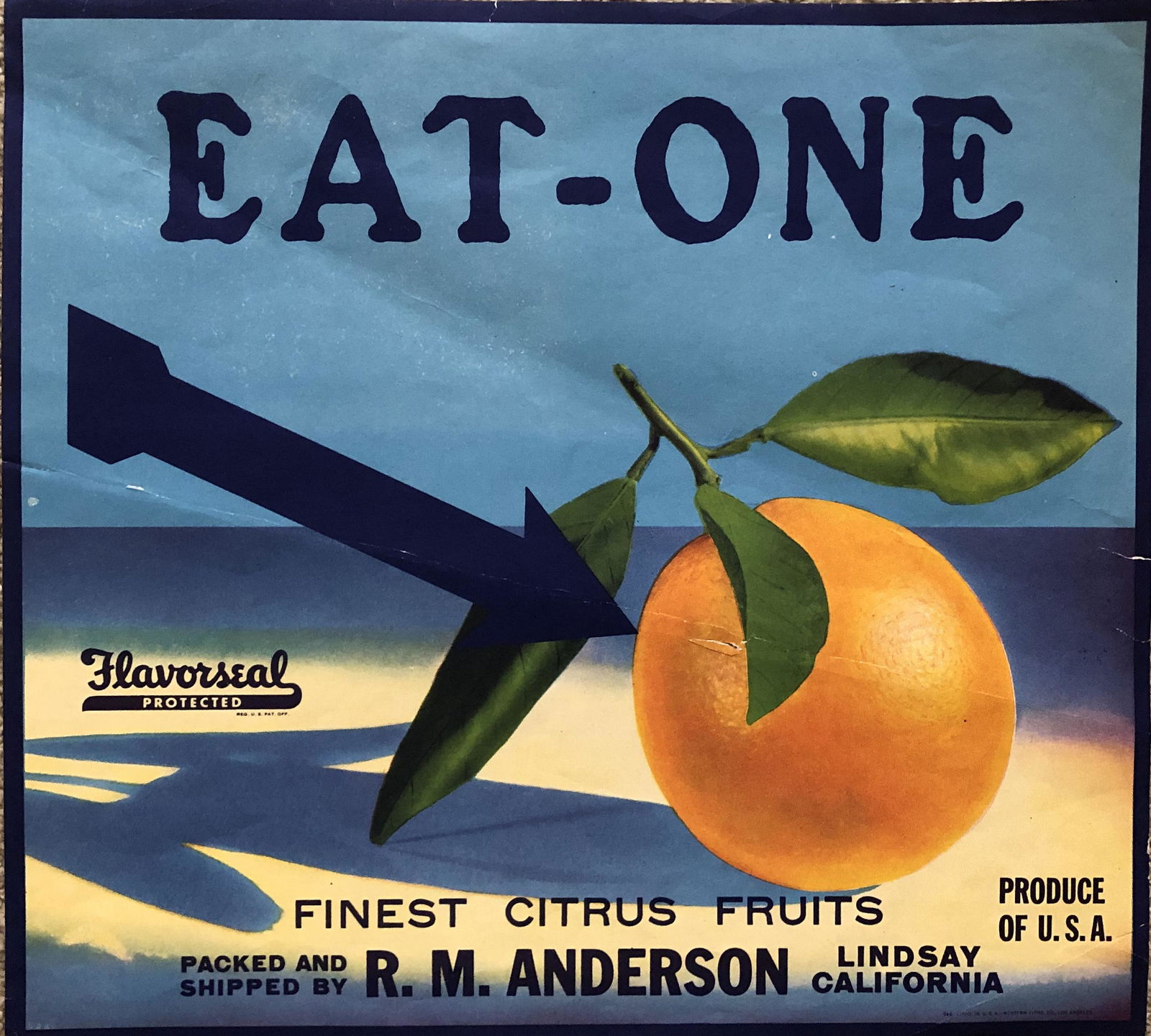 Eat One Finest Citrus - Fruit Crate Label (1 of 3)