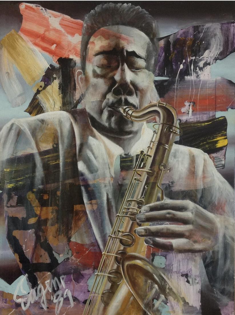 Gary Eugene Jefferson - magnificient oil on canva 48 x (1 of 5)